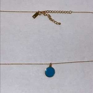 Kate Spade blue enamel pendant necklace